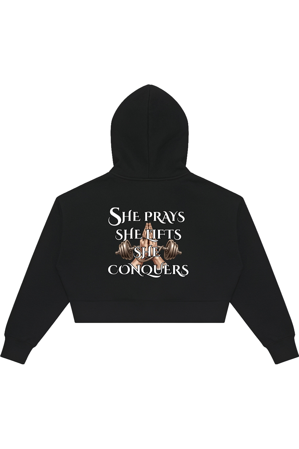Womens Relaxed Crop Zip She Prays