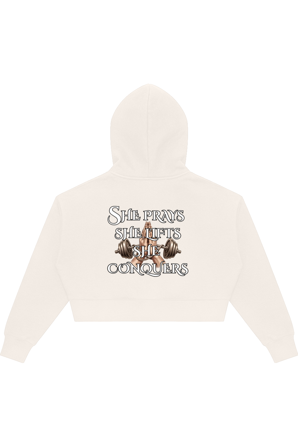 Womens Relaxed Crop Zip She Prays