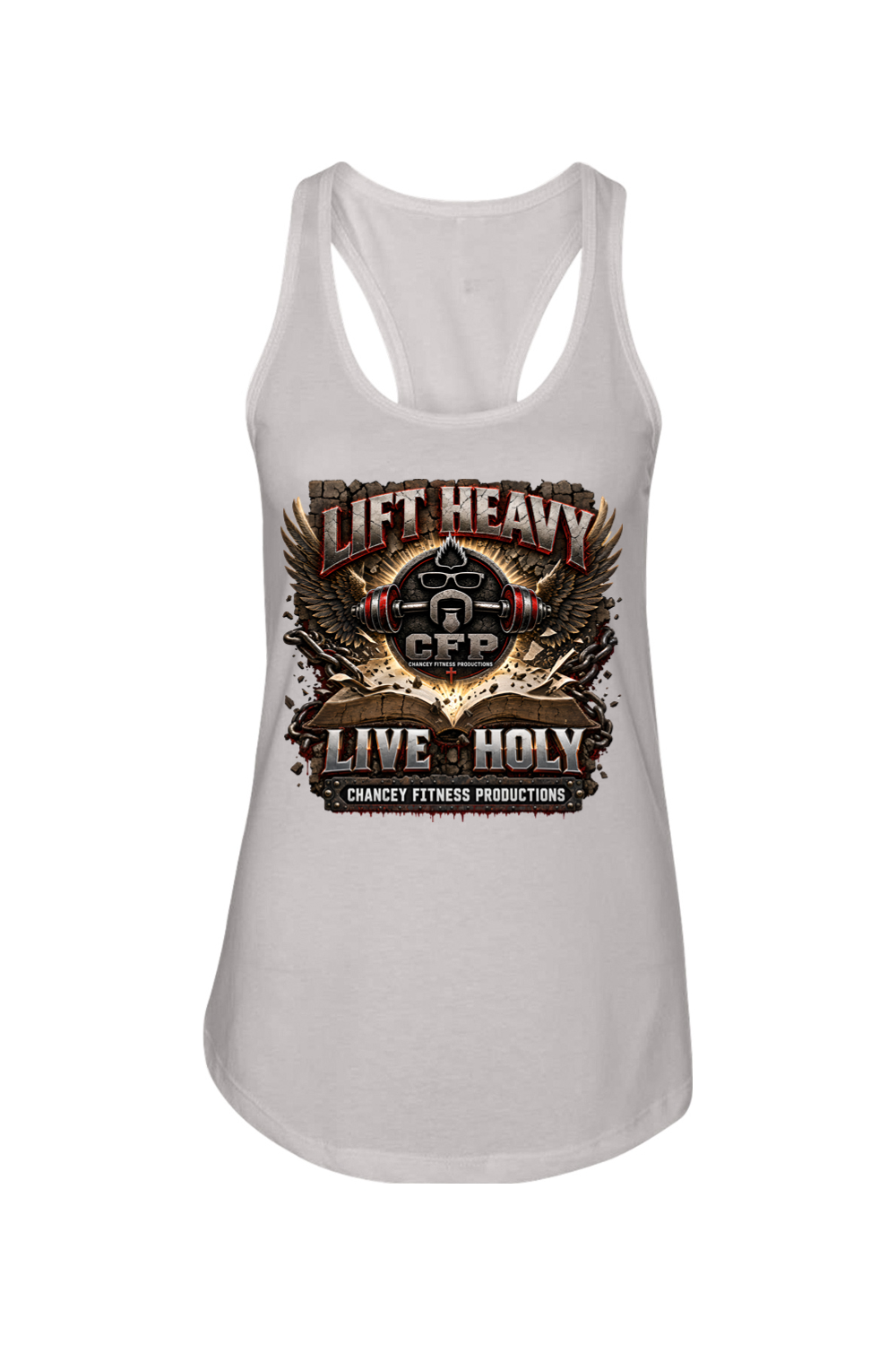 Lift Heavy Live Holy Ladies Tank