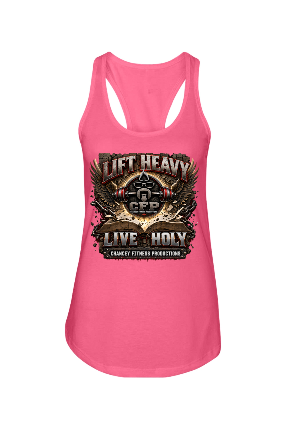 Lift Heavy Live Holy Ladies Tank