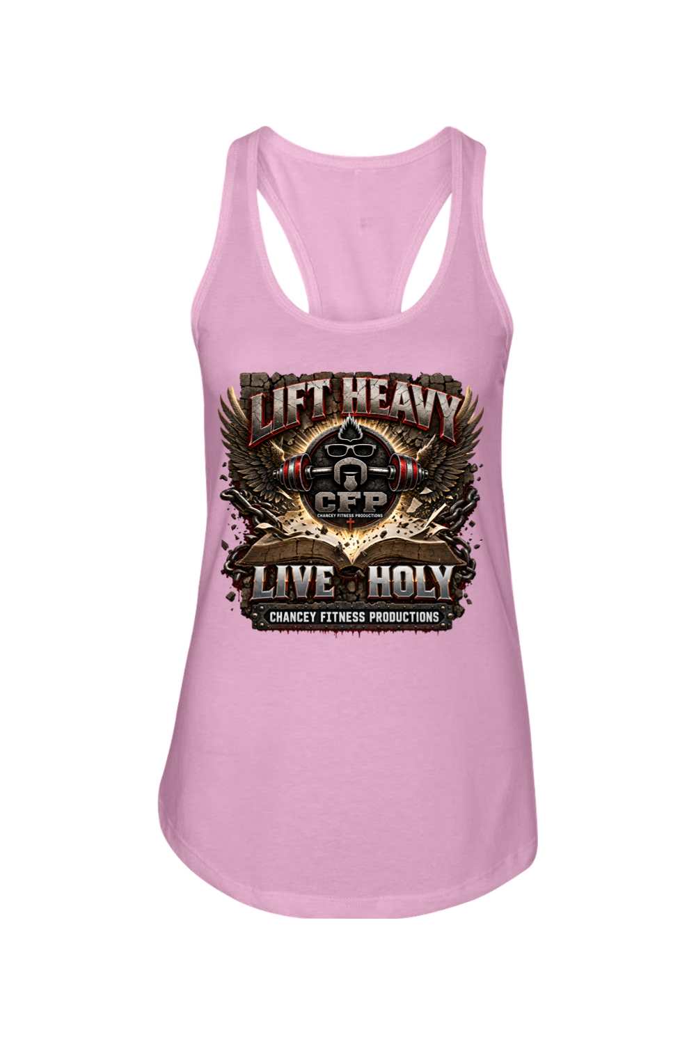 Lift Heavy Live Holy Ladies Tank