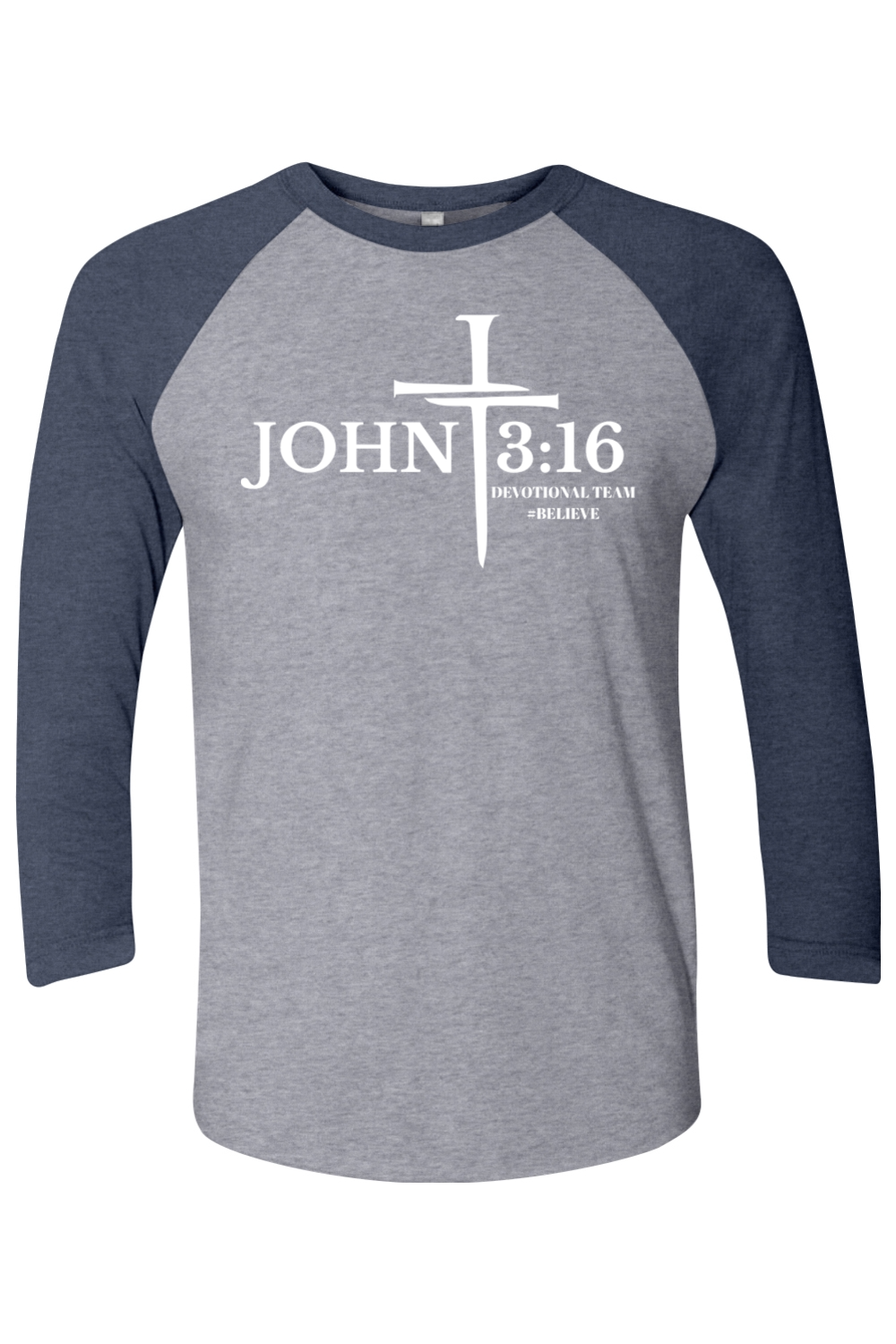 John 3:16 NL Unisex Three-Quarter Sleeve Raglan Tee