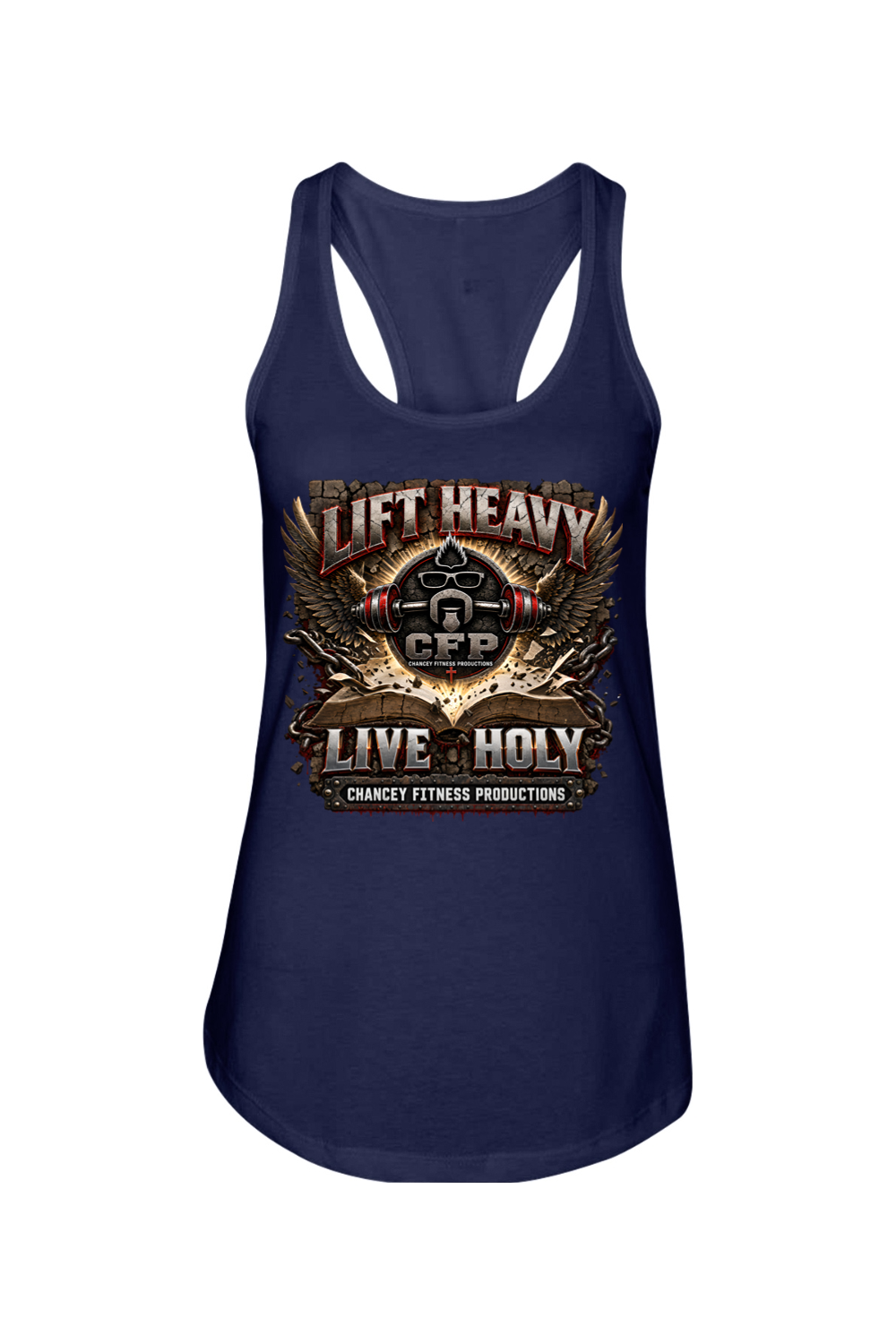 Lift Heavy Live Holy Ladies Tank