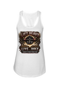Lift Heavy Live Holy Ladies Tank