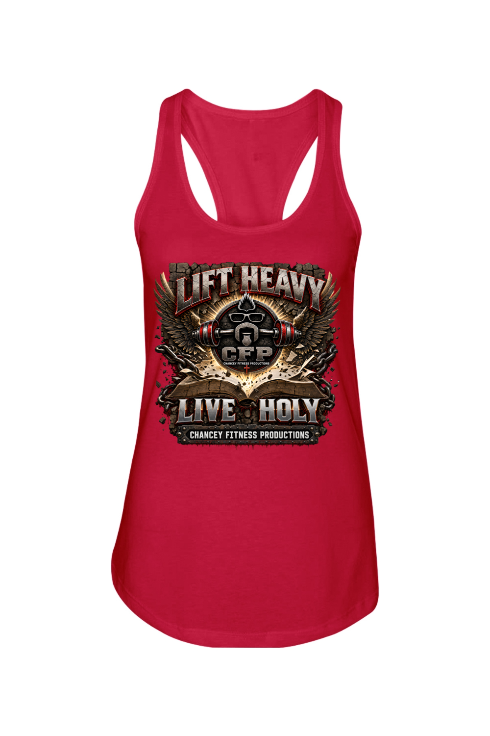 Lift Heavy Live Holy Ladies Tank
