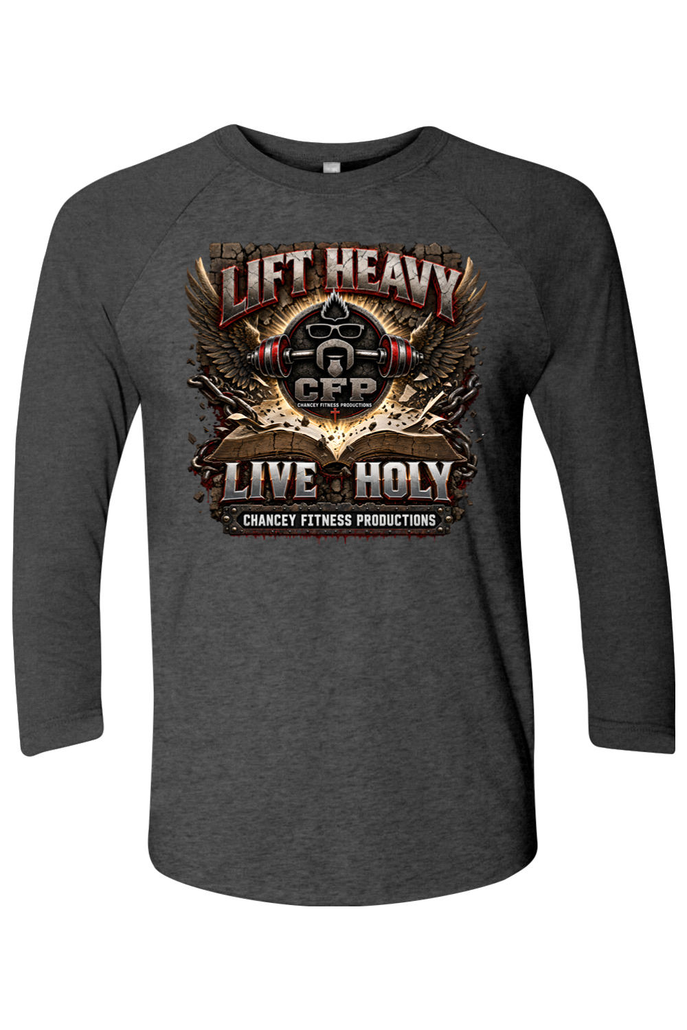 Lift Heavy Live Heavy NL Unisex 3/4 Sleeve
