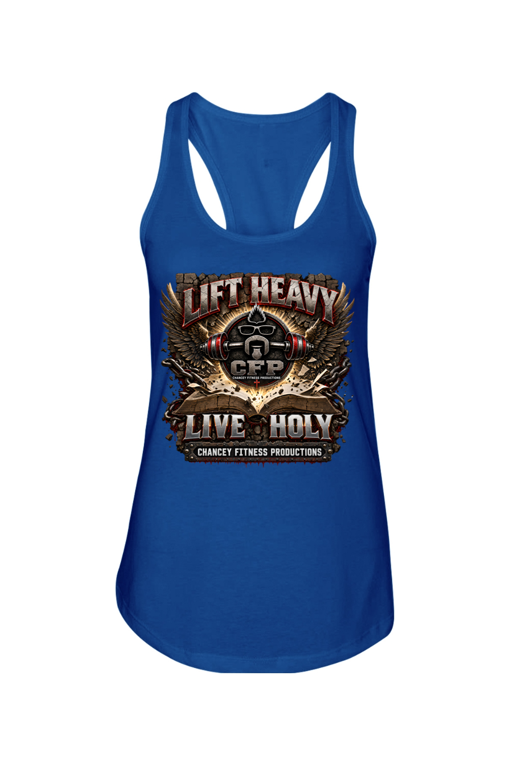 Lift Heavy Live Holy Ladies Tank